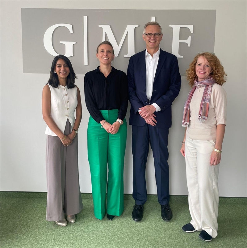 Event Speakers Hanna Katharina Müller (second from left) and Olaf Schulz (second from right) with GMF Technology’s Sharinee Jagtiani and Astrid Ziebarth.