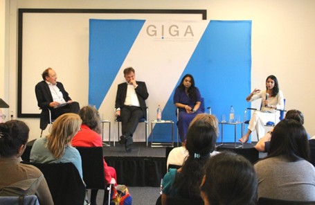 Senior Officer Sharinee Jagtiani speaking at India Week Hamburg.