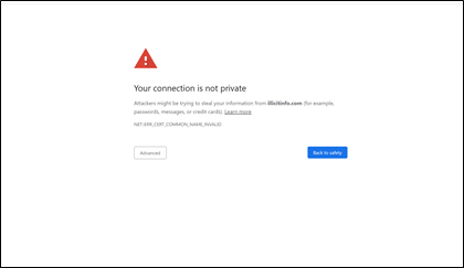 Connection is not private