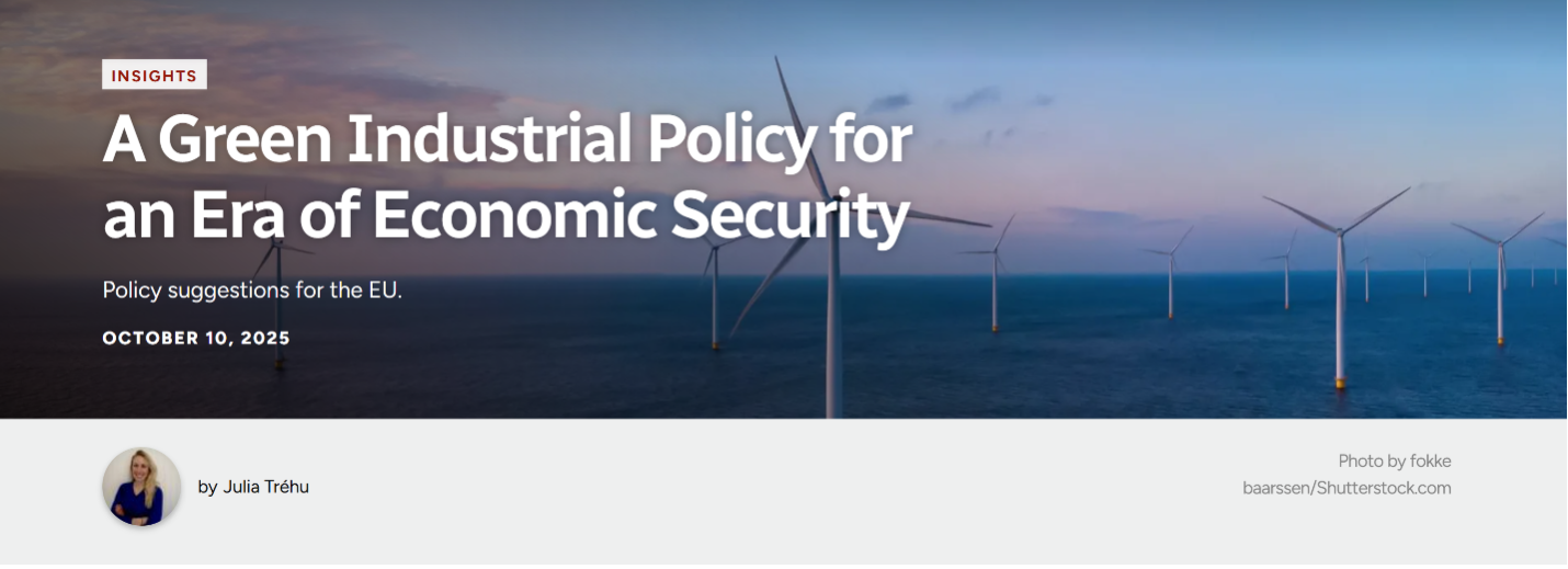 green industrial policy for era of economic security publication