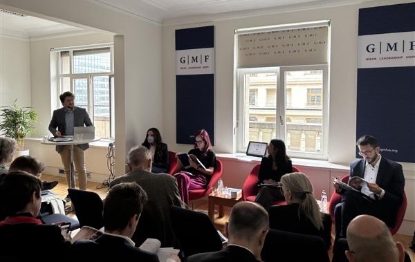 Photo of the team presenting