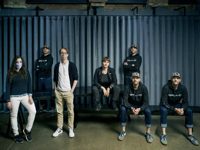 Lindsay Gorman (left) and co-jurors Johannes Otterbach, Stefan Kirschnick, and Carola Plesch. 