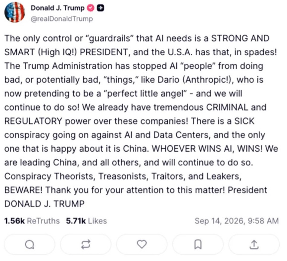 Trump dismisses calls to slow AI development, blames 'conspiracy' against  AI and data centers