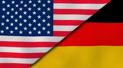 U.S. Germany flags