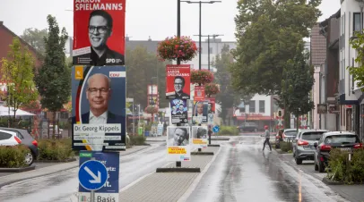 SPD, CDU and others election posters