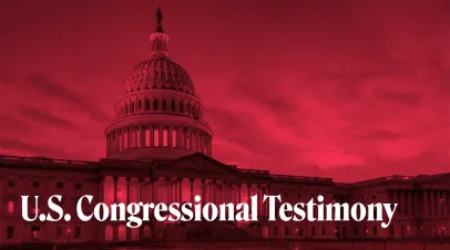 U.S. Congressional Testimony U.S. Congressional Testimony