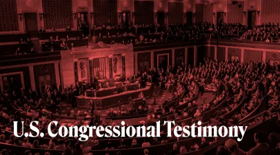 U.S. Congressional Testimony U.S. Congressional Testimony
