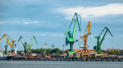 Klaipeda, Lithuania - August 03, 2021: Klaipeda port