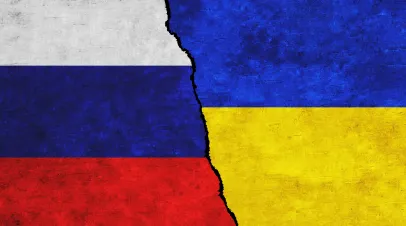 Russia Ukraine Flags