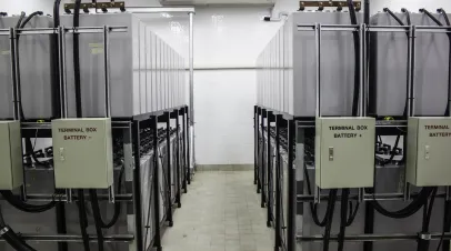 Battery Room of Power Plant