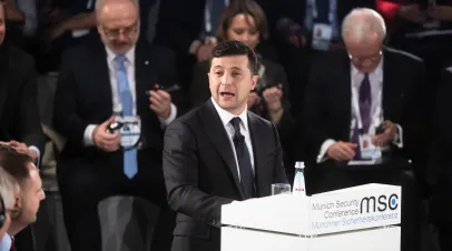 President of Ukraine Volodymyr Zelensky