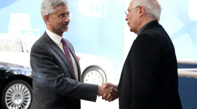 Indian Foreign Minister Jaishankar and Josep Borrell