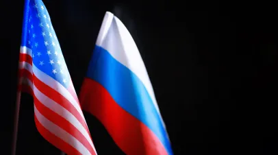 US and Russia Flags