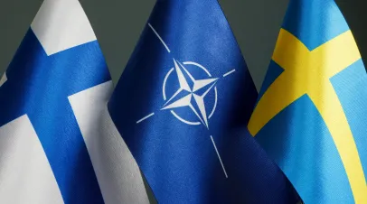 Sweden, Finland, and NATO flags