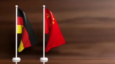 Germany and China Flags