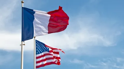 french american flag