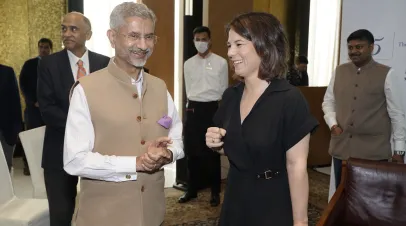 German Foreign Minister Annalena Baerbock and Indian External Affairs Minister, Dr. S. Jaishankar