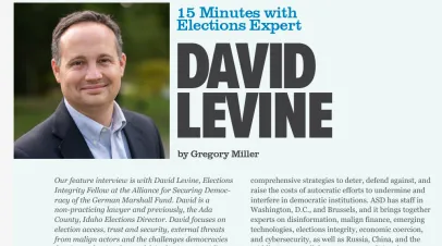 15 minutes with elections expert david levine