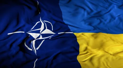  NATO - Ukraine Combined Flag