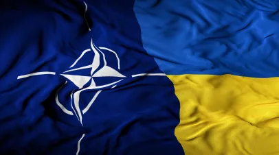 NATO - Ukraine Combined Flag