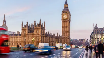 House of Parliament in early winter morning, London