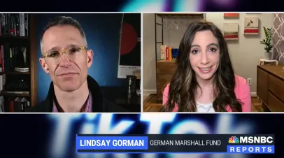 Lindsay Gorman on MSNBC reports