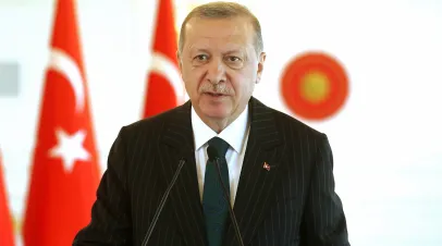 Tekirdag, Turkey - June 27, 2020: Turkish President Recep Tayyip Erdogan Speaks at a Meeting