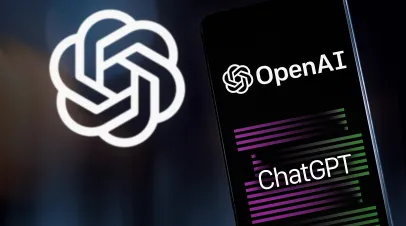 OpenAI logo on smartphone display. ChatGPT, Artificial Intelligence tech. Milan Italy February 2023