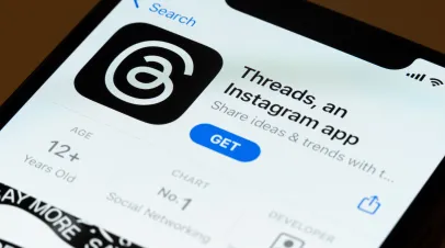 Threads, an Instagram app social media ready to download from App Store. new social network Threads application by Meta Platforms is Twitter competitor. illustrative editorial.