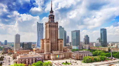 Skyline of downtown warsaw