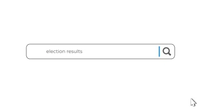 Search engine search bar with "election results" typed into it