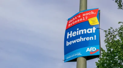 campaign sign for right win German political party Alternative for Germany