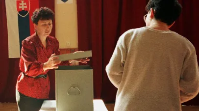 Election ballot boxes are prepared in Tomasova, Slovakia