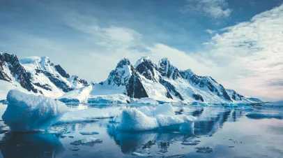 Arctic landscape with mountains