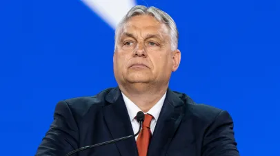 Dallas, TX - August 4, 2022: Prime Minister of Hungary Victor Orban speaks at CPAC Texas 2022 conference at Hilton Anatole