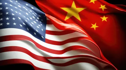 USA / China Flags