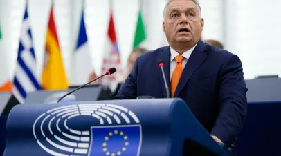 Prime Minister Viktor Orbán addresses the plenary on the priorities of the Hungarian Council Presidency
