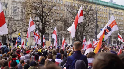 Protest against corrupted government in Belarus