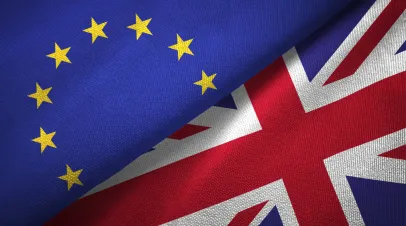 EU and UK flags graphic