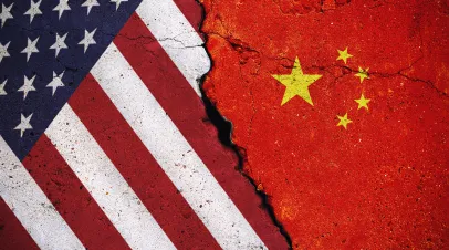 us and chinese flag graphics next to each other