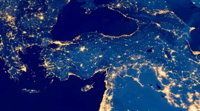 Satellite map of Turkiye