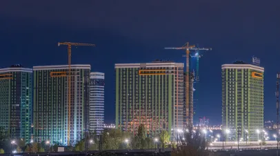 A group of high rise buildings
