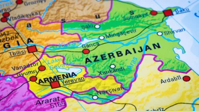 Map of Armenia Azerbaijan