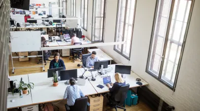 People working in the office