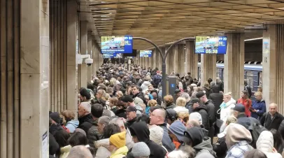 Ukrainian metro full of people after Russia's full-scale invasion