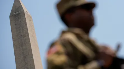 National Guard and Washington Monument