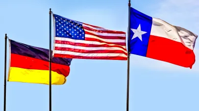 germany us and texas flags
