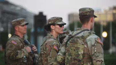  Washington, D.C. | U.S.A. - Aug 30th, 2025: The National Guard (Army Troops) in Washington DC