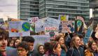 "Fridays for Future" protest in Frankfurt. Participants protesting against climate policy.