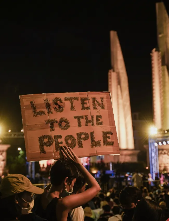 Protestors in Thailand